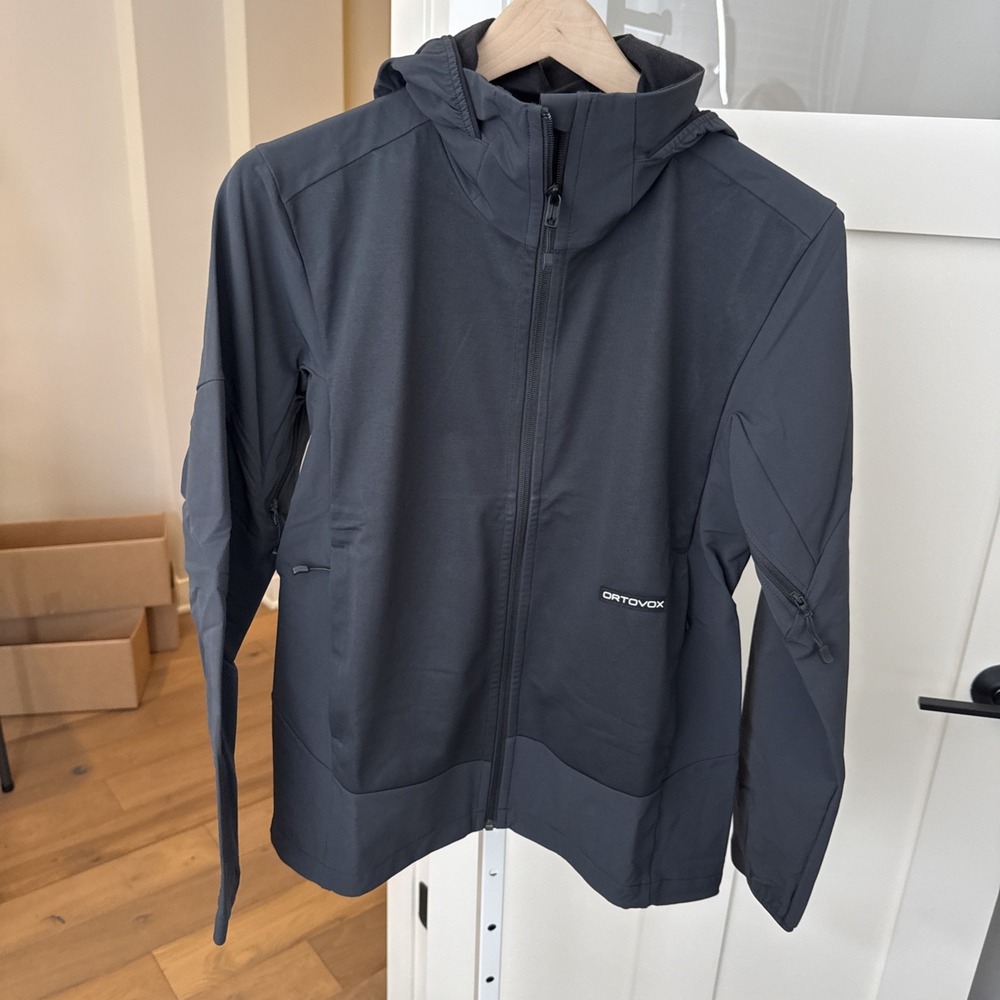 ORTOVOX Ortler Softshell Plus Jacket Women M Black Raven Hooded NWT
